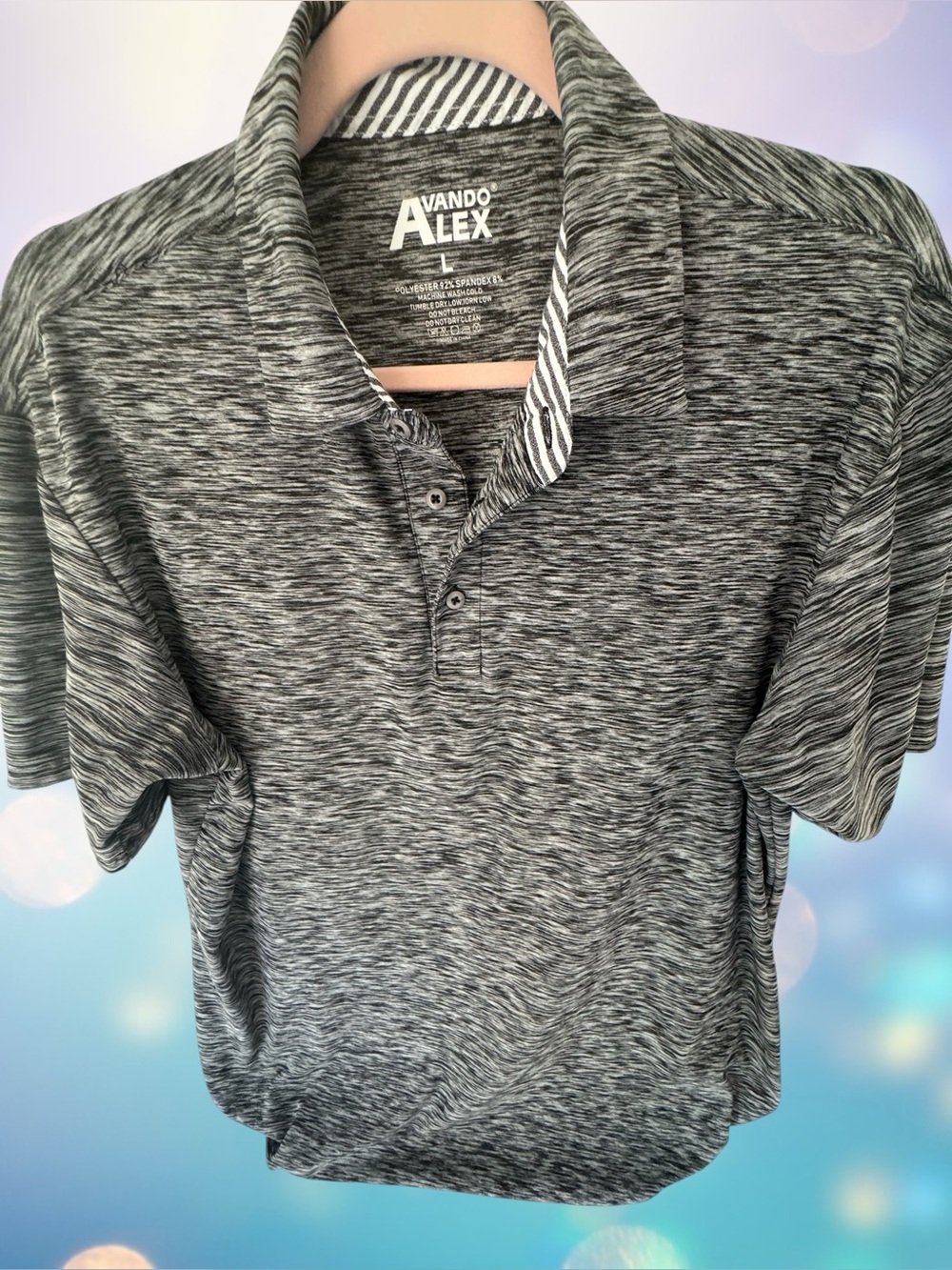 Avando Alex Men’s Golf Space Gray Performance Polo